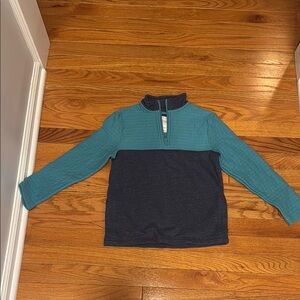Cat & Jack Teal and Navy Half-Zip Top